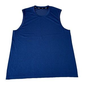 Rhone Seamless Reign Tech Sleeveless T Shirt Men Large Blue Slim Fit NWOT